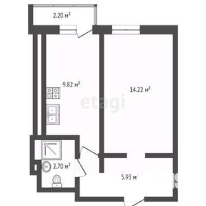 1-к квартира, вторичка, 37м2, 16/18 этаж