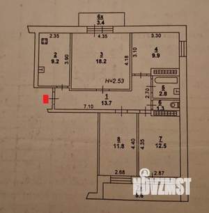 4-к квартира, вторичка, 88м2, 2/9 этаж