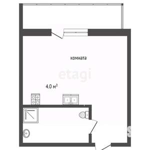 Студия квартира, вторичка, 29м2, 1/18 этаж