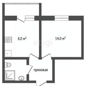 1-к квартира, вторичка, 30м2, 10/15 этаж