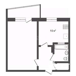 1-к квартира, вторичка, 39м2, 10/10 этаж