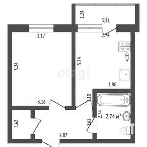 2-к квартира, вторичка, 41м2, 2/11 этаж