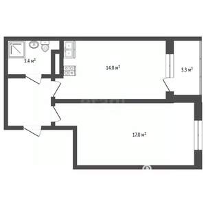 1-к квартира, вторичка, 30м2, 13/22 этаж