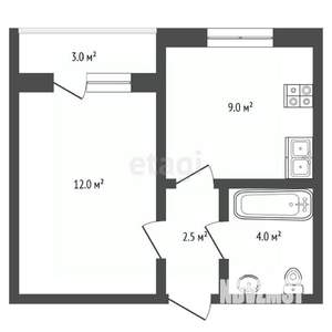 1-к квартира, вторичка, 31м2, 16/17 этаж