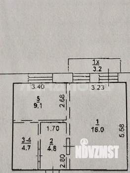 1-к квартира, вторичка, 37м2, 4/6 этаж