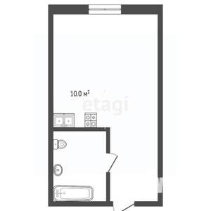 Студия квартира, сданный дом, 20м2, 23/25 этаж