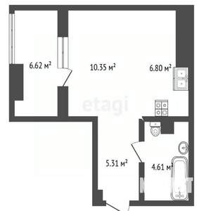 Студия квартира, вторичка, 30м2, 26/27 этаж