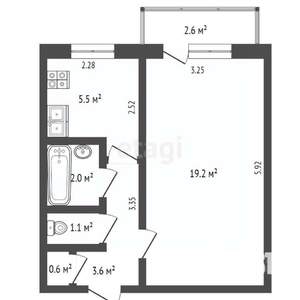 1-к квартира, вторичка, 33м2, 7/9 этаж