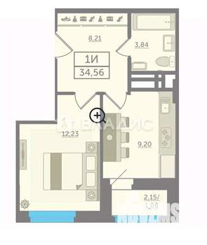 1-к квартира, вторичка, 35м2, 14/14 этаж