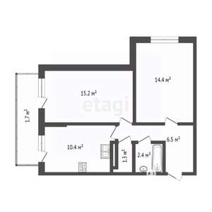 2-к квартира, вторичка, 52м2, 5/9 этаж