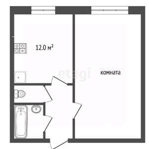 1-к квартира, вторичка, 42м2, 8/10 этаж