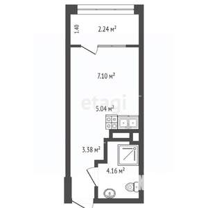 Студия квартира, вторичка, 35м2, 18/30 этаж
