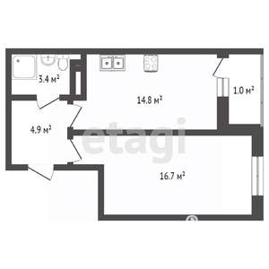 1-к квартира, вторичка, 40м2, 24/25 этаж