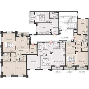 2-к квартира, вторичка, 81м2, 2/7 этаж