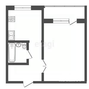 1-к квартира, вторичка, 22м2, 1/9 этаж