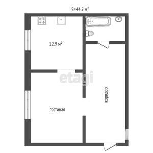 1-к квартира, вторичка, 34м2, 2/5 этаж
