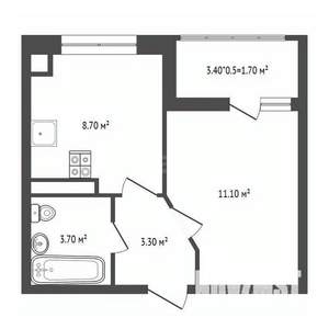 1-к квартира, вторичка, 29м2, 6/6 этаж