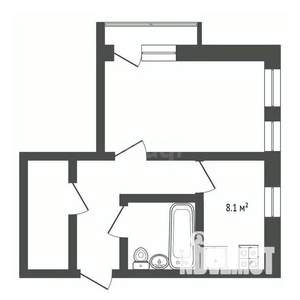 1-к квартира, вторичка, 37м2, 5/5 этаж