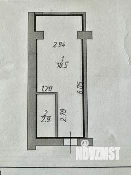 Студия квартира, вторичка, 22м2, 3/5 этаж