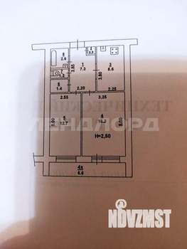2-к квартира, вторичка, 54м2, 10/14 этаж