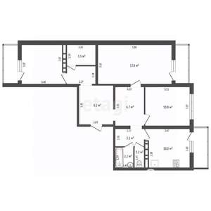 3-к квартира, вторичка, 77м2, 2/18 этаж