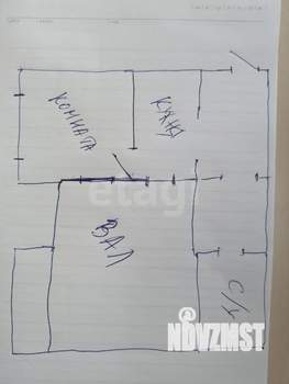 2-к квартира, вторичка, 50м2, 1/19 этаж