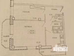 2-к квартира, вторичка, 65м2, 12/18 этаж