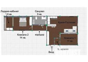 3-к квартира, вторичка, 71м2, 16/22 этаж