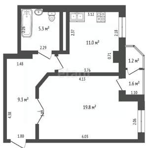 2-к квартира, вторичка, 45м2, 5/22 этаж