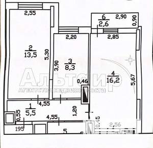 2-к квартира, вторичка, 50м2, 15/25 этаж