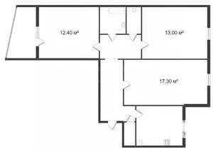 3-к квартира, вторичка, 69м2, 6/10 этаж