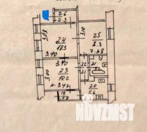 3-к квартира, вторичка, 44м2, 2/4 этаж