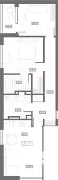 2-к квартира, вторичка, 72м2, 5/7 этаж