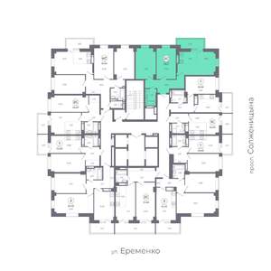 3-к квартира, вторичка, 68м2, 11/25 этаж