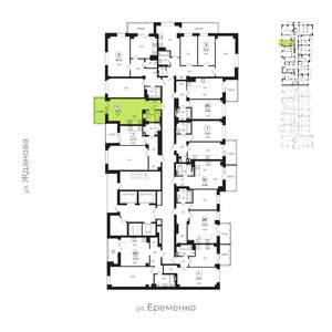 Студия квартира, вторичка, 28м2, 9/24 этаж