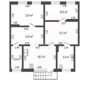 4-к квартира, вторичка, 75м2, 1/2 этаж