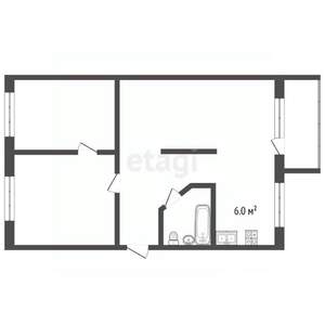 3-к квартира, вторичка, 60м2, 4/5 этаж