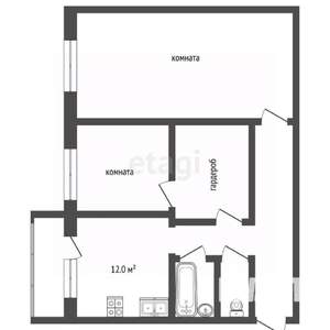 2-к квартира, вторичка, 60м2, 13/16 этаж
