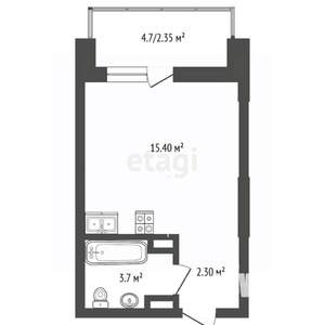 Студия квартира, вторичка, 26м2, 5/25 этаж