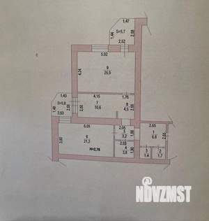 2-к квартира, вторичка, 82м2, 12/14 этаж