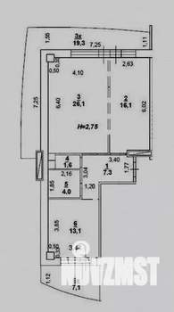 2-к квартира, вторичка, 70м2, 3/20 этаж