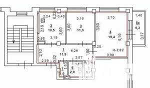 2-к квартира, вторичка, 59м2, 3/7 этаж
