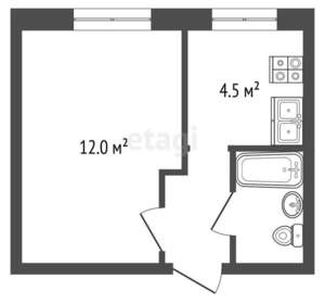 1-к квартира, вторичка, 22м2, 5/5 этаж