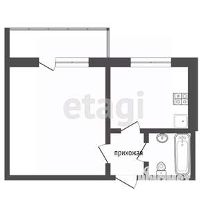 1-к квартира, вторичка, 36м2, 2/5 этаж