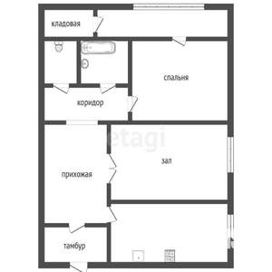 2-к квартира, вторичка, 54м2, 1/9 этаж