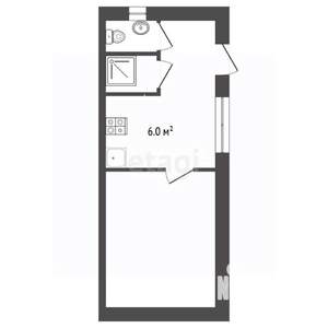 1-к квартира, вторичка, 27м2, 1/1 этаж