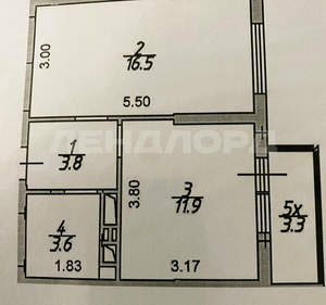 1-к квартира, вторичка, 39м2, 7/24 этаж