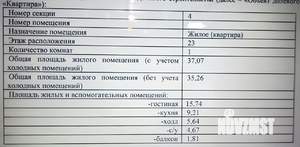 1-к квартира, вторичка, 38м2, 23/25 этаж