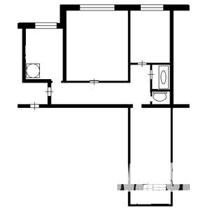 3-к квартира, вторичка, 59м2, 1/5 этаж