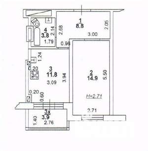 1-к квартира, вторичка, 40м2, 8/24 этаж